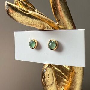 Green Aventurine Studs